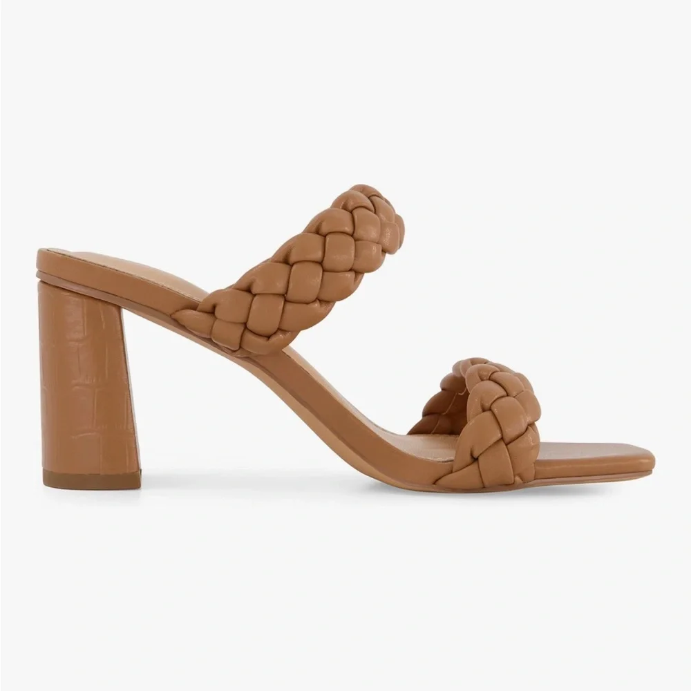 Braided block heel sandals - Picture 3 of 4